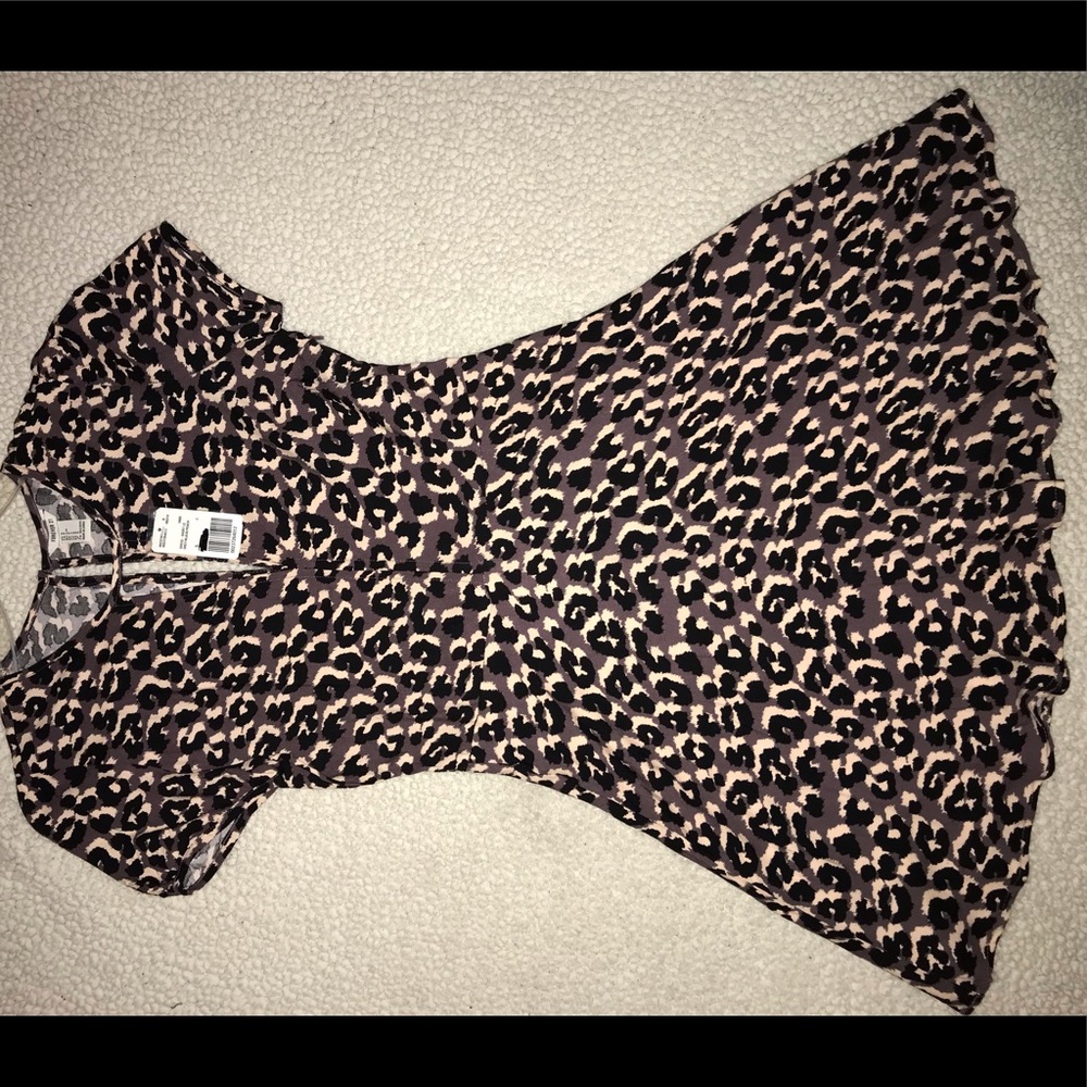 Forever21 Purple Cheetah print skater dress